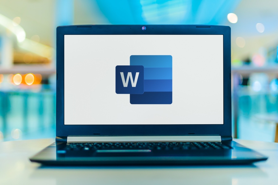 Microsoft Word Opening on a Laptop Screen